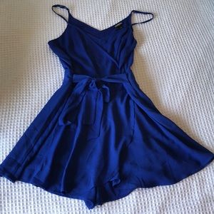 Royal Blue wrap style romper
